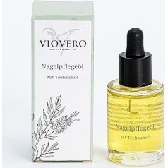 VioVero Naturkosmetik Nail Care Oil with Tea Tree Oil, Nail Oil, Cuticle Care for Brittle Fingernails, Nail Products, Toenail Care, Nail Care Products, Nail Serum, Nail Repair, 15 ml