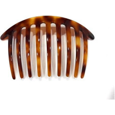 niavida Hair Comb Side Comb Handmade Acetate 12 cm Havana Blonde Brown Made in France