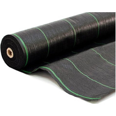 Prime Garden® Anti-Weed Fabric, Garden Film, Fabric Against Weeds, Water-Permeable, Tear-Resistant with High UV Stabilisation (70 g/m², 1.6 x 10 = 16 m²)