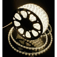 Kefflum LED Light Tube, Fairy Lights Light Strip, 36 LEDs / Metre, Tube for Indoor and Outdoor Use, IP65, 8 m, Warm White