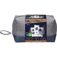 NIVEA MEN Set to Go Sensitive Wash Kit Gift Set