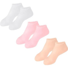 PAMINGONO 3 Pairs Gel Socks for Women Low Cut Care Moisturising Socks Moisturiser Socks Gel Socks Moisturising Socks for Feet Anti-Tear Socks Sebs