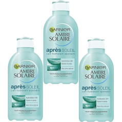 Garnier Ambre Solaire After Sun Soothing Moisturising Milk with Aloe Vera Pack of 3 x 200 ml