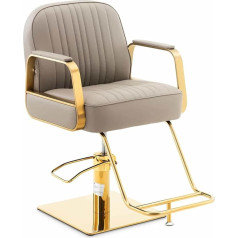 Physa Physa Staunton Beige Hairdressing Chair with Footrest Staunton Beige Barber Chair in Gold and Beige Hairdressing Chair Hairdressing Chair Height Adjustable