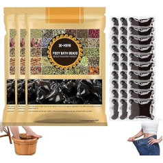 30-Herb Detox Foot Bath Beads | Herbal Detox & Shaping Cleansing Foot Soak Beads, Detoxing Herbs Foot Soak Beads, Lymphatic Drainage Body Detox Foot Soak Beads for Men Women (3 Box)