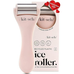 Stainless Steel Kitsch Ice Roller for Face - Skin Care Tool to Relieve Irritation & Swelling - Gentle Face Ice Roller for Sensitive Skin - Pink