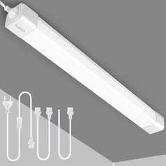 luktix Wet Room Light LED 150 cm 45 W LED Tube with Cable and Plug IP66 Waterproof Bath Light 5000 K Cool White Wet Room Lamp Cellar Lamp for Workshop Garage Kitchen Office