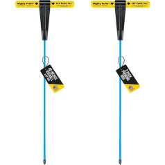 T&T Tools Mighty Probe Isolierte Metall-Bodensonde, 122 cm langer Metallstab mit 0,95 cm Rundstab – 2 Stück Sondenstäbe, T-Griff, Stahlstäbe, Landschaftsbauwerkzeuge