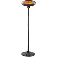 BEPER P203PAN002 Heater, Patio Heater, 3 Heat Settings, Sturdy Metal Base, Tilt Protection