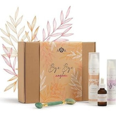 Skincare Set with Anti-Ageing Cream Women - Gift Set Women Bye Bye Rughe - Face Serum with Hyaluronic Acid/Wrinkle Cream Women/Instant Lifting Serum/Jade Roller - AMADERM Box