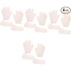 FRCOLOR 4 sets of silicone hand and foot mask covers, gel socks, moisturising socks, moisturising socks for dry feet, silicone gloves for dry hands, silica gel