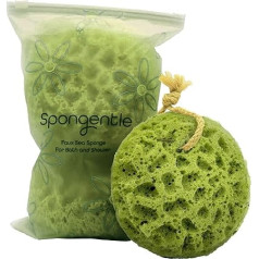 Spongentle Deep Cleansing Body Loofah Sponge, Natural Colours, Bath and Shower, Multiple Textures for Gentle and Deep Exfoliation, Generous and Rich Foam, Pack of 3