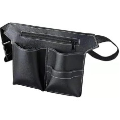 NKVDEX Friseur-Werkzeugtasche Haar Schere Tasche Clips Kamm Fall Friseur Barber Holster Taschen Halter Werkzeug Salon Taille Pack Gürtel PU Leder Tasche FüR Friseure(Balck)