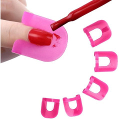 Nail Polish Stencil, Reusable Soft Plastic Nail Polish Stencil for Holding Nail Polish Cover Stencils 10 Sizes Nail Painting Guide 26 Pieces