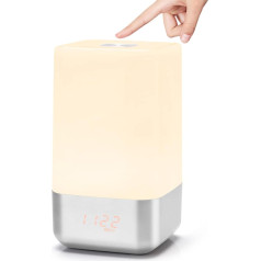 TOPINCN WakeUp Light Alarm Clock, Coloured Sunrise Sunrise Simulation Bedside Lamp Reading Lamp Bedroom Sunlight Alarm for Adults Children