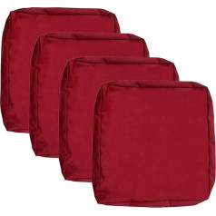 Sqodok Outdoor Cushion Covers 22 x 20 Inch Set of 4 Patio Cushion Covers Replacement Cushions Waterproof Seat Cover for Sectional Sofa Wicker Chair Burgundy