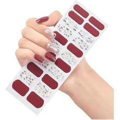 Halbgehärtete Gele Nagellackstreifen Selbstklebende Gele Nagelkunstaufkleber Dauerhafte Gele Nagelwickelaufkleber Nagelaufkleber