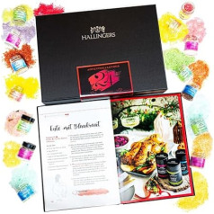 Hallingers Bath Salt Advent Calendar & Happiness is Handmade - Bath Salt Advent Calendar Handmade, in Bundle with Elegant Cookbook (Set) - Valentine's Day as a Gift for Him and Gift for Her