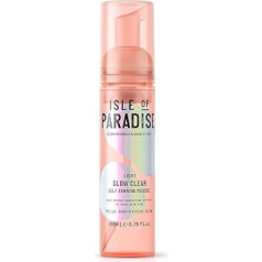 Isle of Paradise Self Tan Mousse, Light (200 ml) Glow Clear Self Tanning Foam, Natural Ingredients & Vegan (Packaging May Vary)
