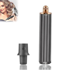 2 in 1 Long Hair Curler 1.6 Inch / 40 mm and Adapter for Airwrap Styler in a Hair Dryer Combo
