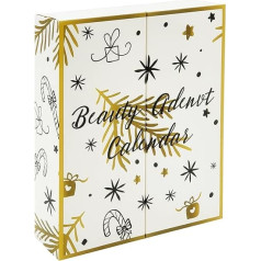 White Book Beauty Advent Calendar for Women with Make Up & Nail Polish - Cosmetic Make-Up Women's Christmas Calendar in Book Shape