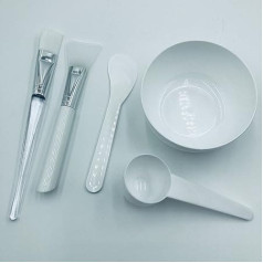 Face Mask Mixing Bowl Set, 5-in-1 DIY Face Mask Mixing Tool Set with Face Mask, Bowl, Spatula, Silicone Face Mask Brush & Premium Soft Face Brushes