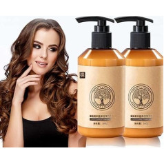 Shiren Zhuangshu Styling Cream, Long-Lasting Styling Elastina Para El Cabello Moroccan Volume Moisturising Elasticity Curly Hair for Dry, Damaged Curl Hair Care (2 Pieces)