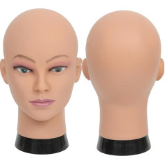 RUISIMEI Mannequin Head Bald Female Cosmetology Mannequin Head for Wigs Making Wig Display Hat Display Glasses Display Hairdressing Training Head Doll Head with Clamp