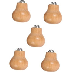 FRCOLOR 5 x Massage Roller Tool Walking Aid Skin Care Must-Haves Face Roller for Women Skin Care Essentials Beauty Tools Roller for Eyes Wood Face Massager Miss
