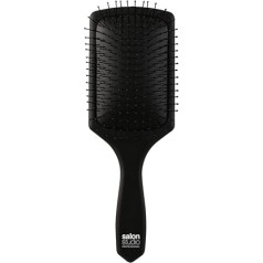 Salon Studio Professional Paddle Brush, Flat Hair Brush, Professional Detangling, Colour Black, Ideal for Long Hair, Hair Brush with Nylon Bristles