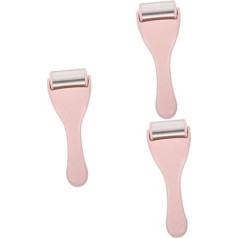 Ipetboom Face Massage Roller 3 Pieces Face Massage Roller Multifunctional Tool Stainless Steel Cleaning Brush Travel Eye Massage Roller for Face