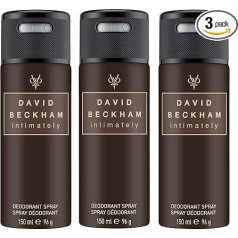 David Beckham Intimately Beckham Deodorant Antiperspirant Body Spray for Men, 150 ml, Pack of 3 (3 x 150 ml)