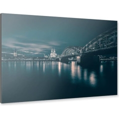 artboxONE Aluminium Print 150 x 100 cm Cologne Dark Cityscape by Artist Sebastian Worm