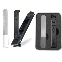 Foldable Double Sided Nail Clippers Tool, Multifunctional Anti-Splash Nail Trimmer, Super Sharp Nail Clippers, Flat and Slant Stainless Steel Nail Clippers with Dual Use