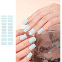 20 Stickers, Semi-Cured Gel Nail Polish Strips, Gel Strips, Gel Stickers, LED Lamp Required