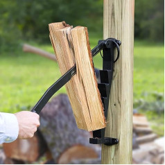Btstil Manual Log Splitter, Wall Mount Firewood Lighting Splitter, Firewood Splitter with Screws, High Performance Speed Log Splitter for Outdoor Fireplace, Camping