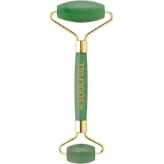 BE SOULFULL Face Massage Roller for Firm & Radiant Skin Men & Women, 1 Unit (Jade Green)