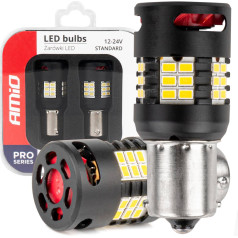 Led spuldzes canbus pro sērija 1156 ba15s p21w r10w r5w 24x3020 smd ventilators balts 12v 24v -03721 -03721
