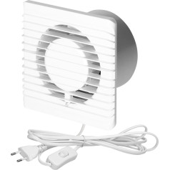 Vannas istabas ventilators 125mm - Kabelis ar slēdzi