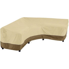 Classic Accessories Porch Cover for V Shaped Sectional Garden Sofa Pebble Bark Earth (85cm V Shaped)