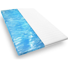Mister Sandman Gel Topper 100 x 200 orthopädischer Topper aus Gelschaum für bequemes Liegen, weiche und atmungsaktive Matratzenauflage, Öko-Tex geprüft, Höhe ca 5 cm, Premium Doppeltuchbezug