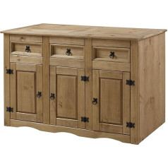 SAM Mexico Sideboard Chest of Drawers Living Room Waxed Pine Wood Antique