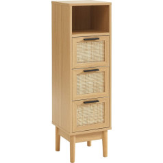 Baïta BAÏTA Half Pillar Amana Rattan Weave and Oak Effect Length 30cm