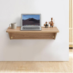Wandmontierter Klappschreibtisch,Wandmontiertes Klappregal aus Massivholz,Mehrere Stile verfügbar, starke Tragfähigkeit, platzsparend, geeignet für Wohnzimmer, Schlafzimmer, Küche(Natural,60*40cm)