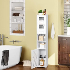 Aiiktota Bathroom Storage Cabinet Floor Standing Display Cabinet Storage Furniture for Home Office Living Room Kitchen Entryway White
