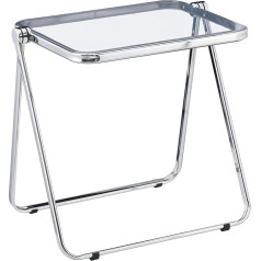 Generisch Faltbarer TV-Tablett, platzsparend, Acryl, faltbarer Beistelltisch für kleine Räume, kompaktes Design, keine Montage erforderlich, für Heimbüro und kleine Computer.
