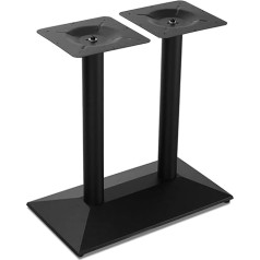Futchoy Table Frame Stainless Steel Black Bistro Table 72 cm Height Table Legs Dining Table Legs Double Table Frame Square for Cafe Bistro Dining Table