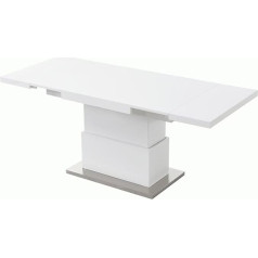 Vente-Unique - Lauria Multifunctional Coffee Table & Dining Table - Height Adjustable & Extendable - MDF Lacquered - White