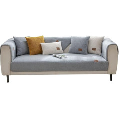 ‎Vanderhome VanderHOME Plush Sofa Cover 1 2 3 4 Seater Couch Cover, L Shape Sofa Throws, Soft Sofa Protector Pets Dog Couch Cover Non-Slip Blanket 90 x 160 cm Grey Seat Cover (1 Piece)