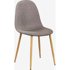 Sklum Glamm Dining Chair Grey Taupe Natural Wood